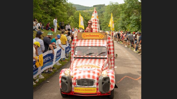 Cochonou sur les routes du Tour - © D.R.