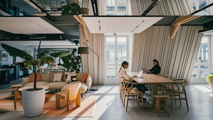 L’aménagement des nouveaux bureaux d’Eurazeo par Saguez&amp;Partners et Hauteur Libre. - © Michael Bezou