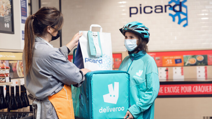 Picard livre en 15 minutes via Deliveroo dans 110 villes de France. - © Picard