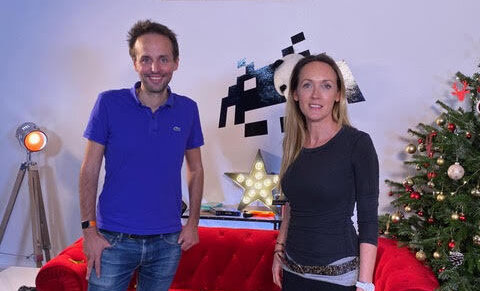 Thomas Rudelle, directeur marketing digital du groupe Carrefour, et Sergine Dupuy, directrice général de Quidol. - © Carrefour
