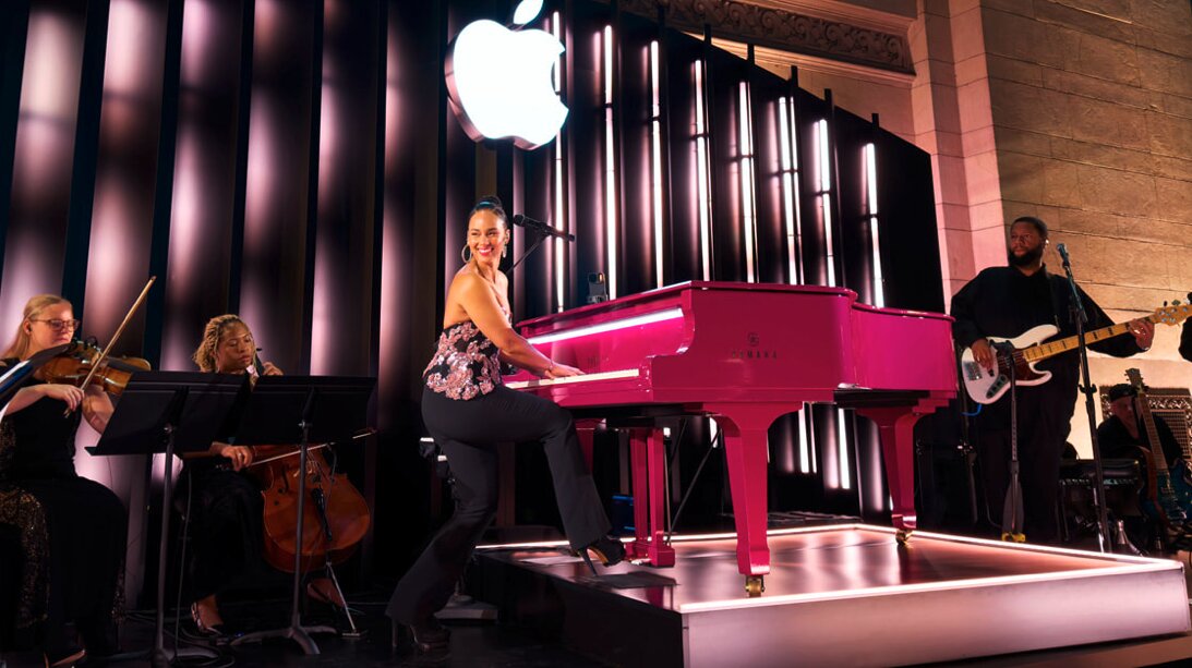Alicia Keys, le 13 mars, à l’Apple Grand Central de New York. - © D.R.