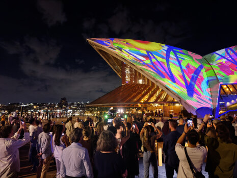 Show lumineux sur les voiles du Sydney Opera House - ©&amp;#160;D.R.
