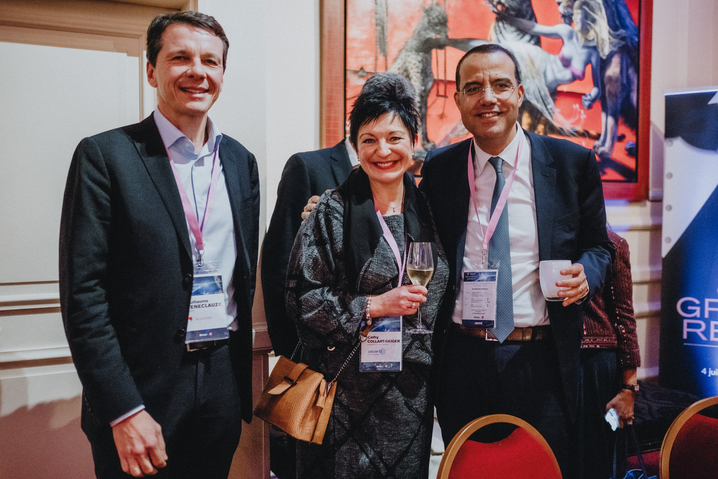 Guillaume Sénéclauze (Groupe Monoprix), Cathy Collart-Geiger (Picard) et Moez-Alexandre Zouari (Family Office Zouari). - © MANUEL ABELLA