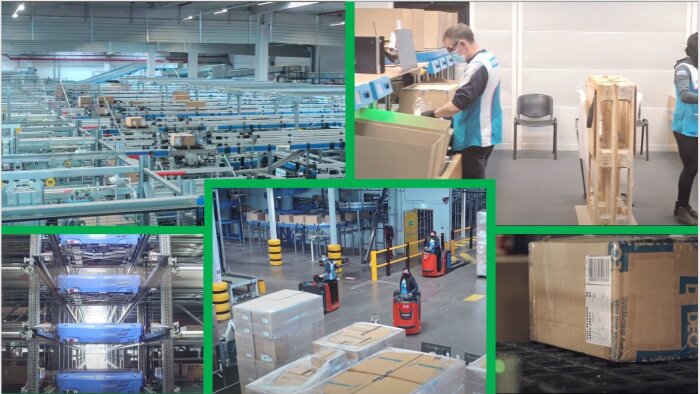 Decathlon robotise ses sites logistiques pour doper sa productivité. - © D.R.