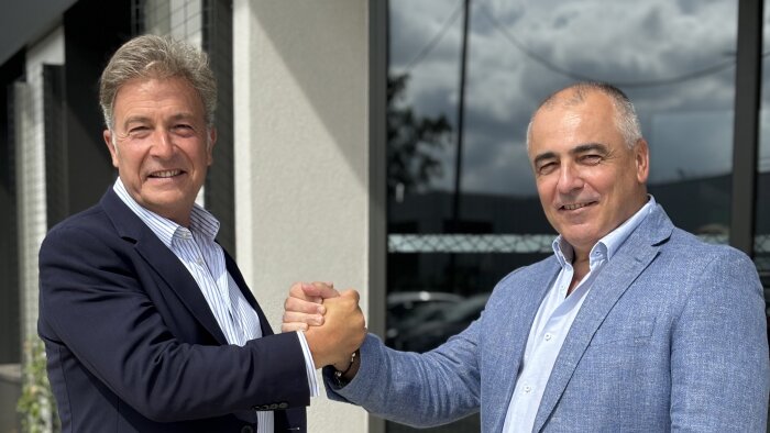 Fabrice Coevoet, président du Groupe Barcodis et Gilles Tassery, président d’E-Dentic - © D.R.