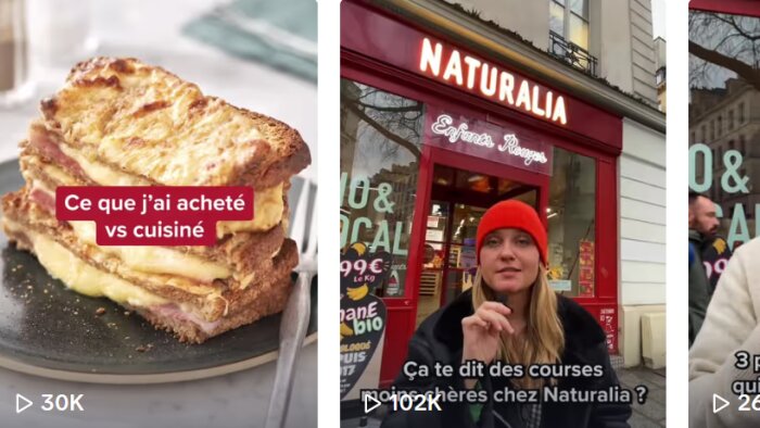 Instagram et TikTok pour valoriser l’offre, les messages et engagements de Naturalia. - © D.R.