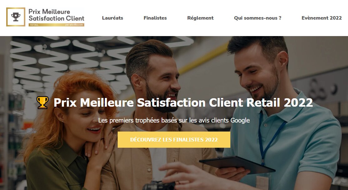 Le 22 juin WizVille remettra les prix de la Meilleure Satisfaction Client Retail 2022. - © Wizville