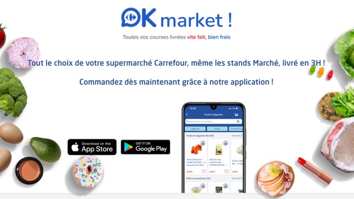 OK Market !, un service de personal shopping accessible, à l’image du phénomène Instacart. - © D.R.