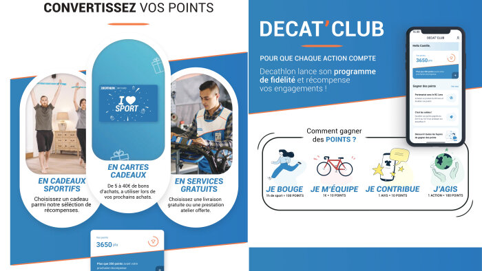 Le nouveau programme de fidélité de Decathlon a été mis en place au printemps dernier. - © D.R.