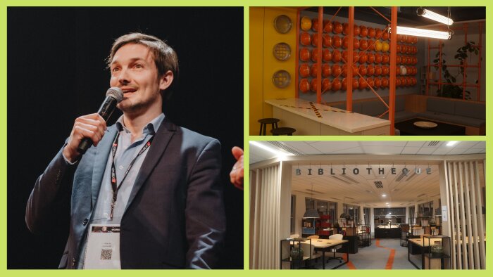 Colas a fait évoluer les aménagements initiaux de Prism’, son siège social du 15e arrondissement. - © D.R.