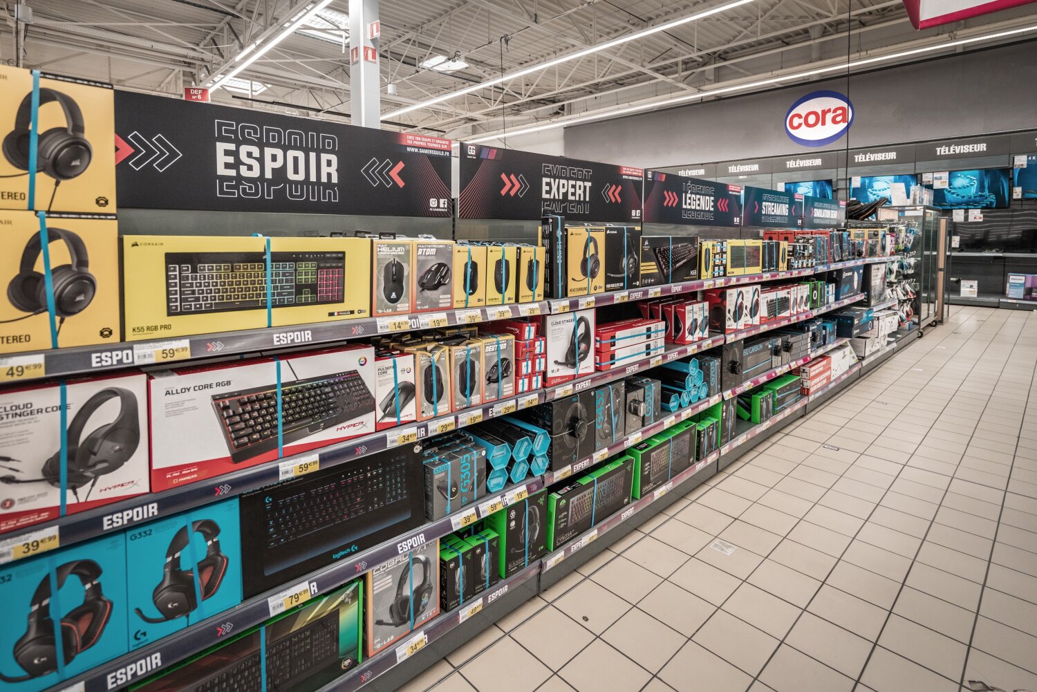 Le rayon est organisé selon trois niveaux définis selon l’expérience des joueurs. - © Cora