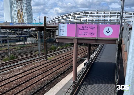 3DS Groupe a eu en charge la signalétique des JOP de Paris 2024 dans plusieurs grandes gares SNCF. - ©&amp;#160;3DS Groupe