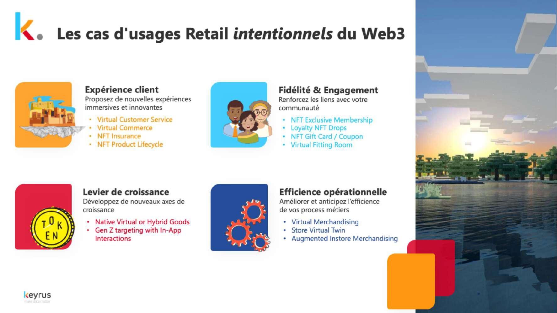 Les cas d’usage du Web3 dans le retail selon Keyrus. - © Keyrus