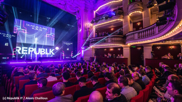La deuxième Nuit de la Data et de l’IA a eu lieu au Théâtre de la Madeleine le 5 février 2024. - © Républik IT / Alexis Chaillous