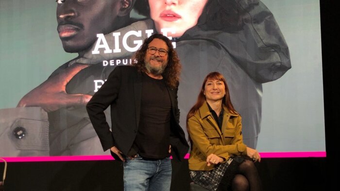 Jacques-Antoine Granjon, p-dg Veepee, et Sandrine Conseiller, CEO de Aigle. - © Veepee