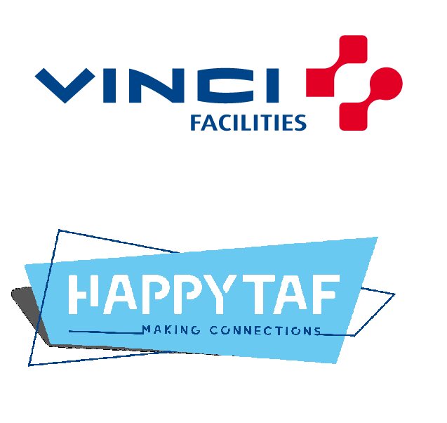 Logos Vinci Facilities &amp; Happy Taf - © D.R.