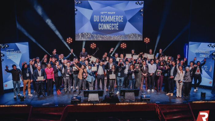 L’ensemble des gagnants et du jury de la 12e édition de la Nuit du commerce connecté 2025. - © MANUEL ABELLA