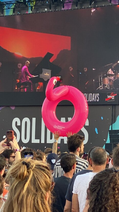 Une mascotte en festival - ©&amp;#160;Assurance Maladie