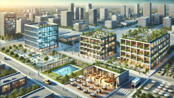 JLL a mené une grande étude prospective pour élaborer des scenarii sur l’avenir de l’immobilier. - © Générée par IA