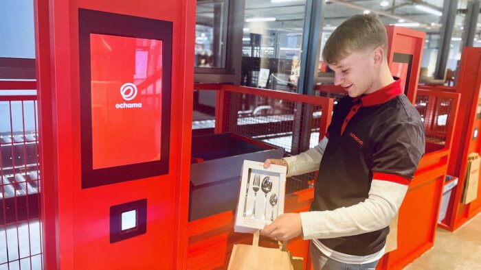Ochama est le nouveau concept de point de retrait automatisé de JD.com. - © Ochama