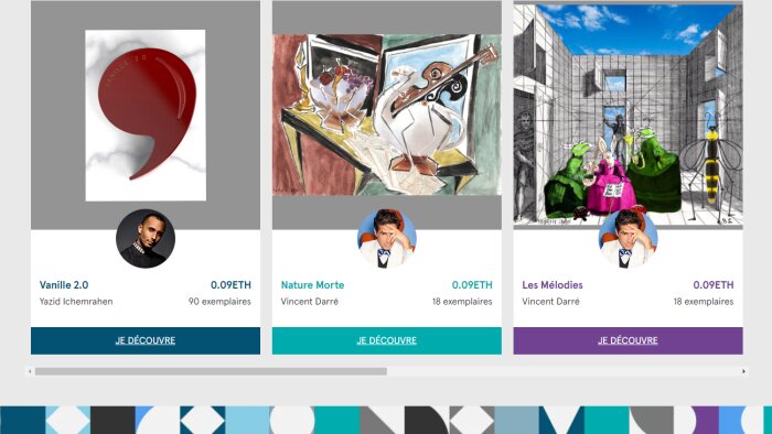 Monoprix met en vente 2 collections de NFT en collaboration avec Yazid Ichemrahen et Vincent Darré.  - © Monoprix