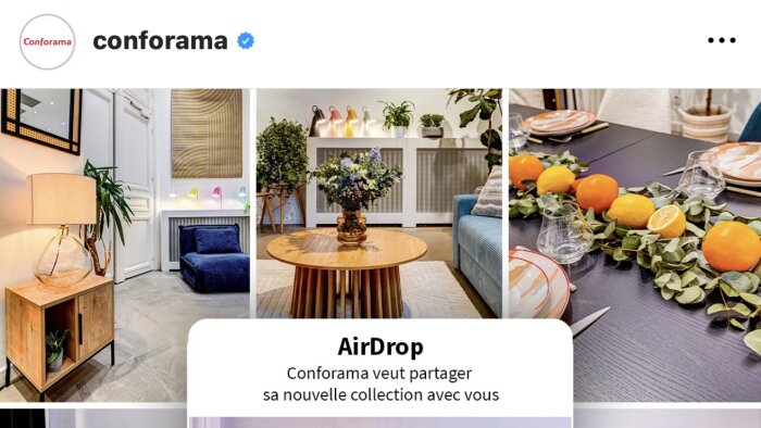 Conforama déploie des campagnes publicitaires sur les différentes plateformes de Meta. - © D.R.