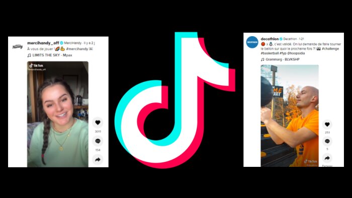 Merci Handy ou Decathlon relèvent sur TikTok des défis lancés par leur communauté. - © D.R.