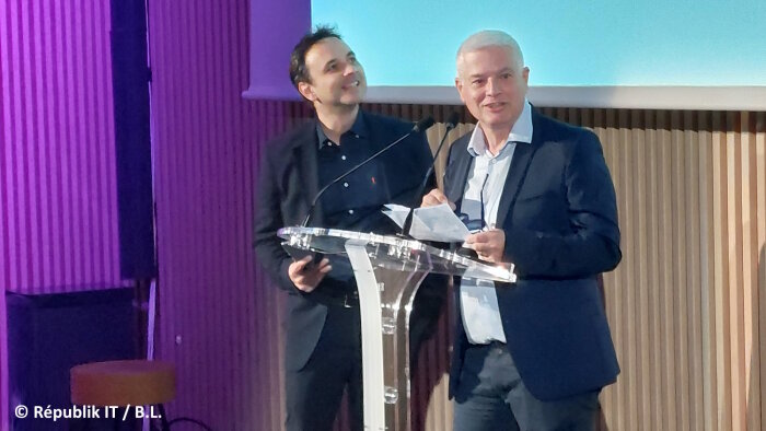 De gauche à droite : Yohann Garcia et Emmanuel Ruez, co-présidents de l’AUFO. - © Républik IT / B.L.