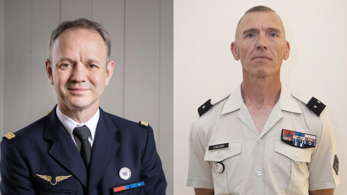 De gauche à droite : Emmanuel Naëgelen et Stéphane Bajard. - © Ministère des Armées