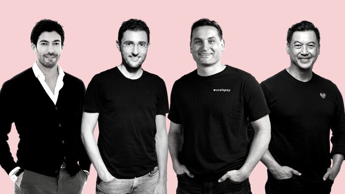 (De gauche à droite) Raffaele Terrone, Simone Mancini, Johnny Mitresvki, Pingki Houang. - © Scalapay