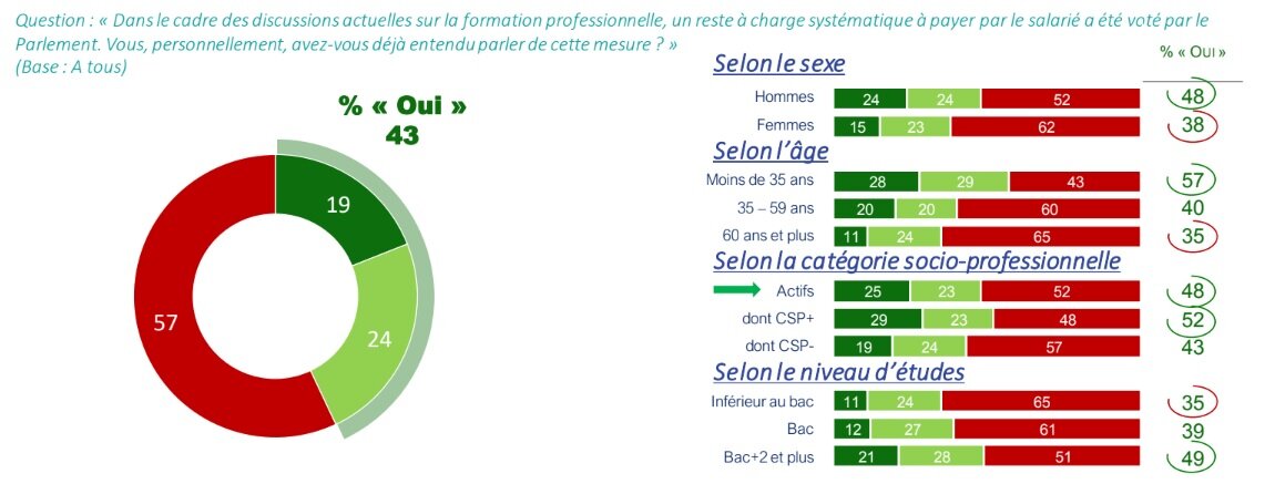 Connaissance du reste à charge CPF chez les actifs - © D.R.