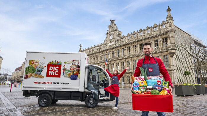 Picnic a conçu ses propres camionnettes électriques, taillées pour la livraison à domicile. - © Picnic