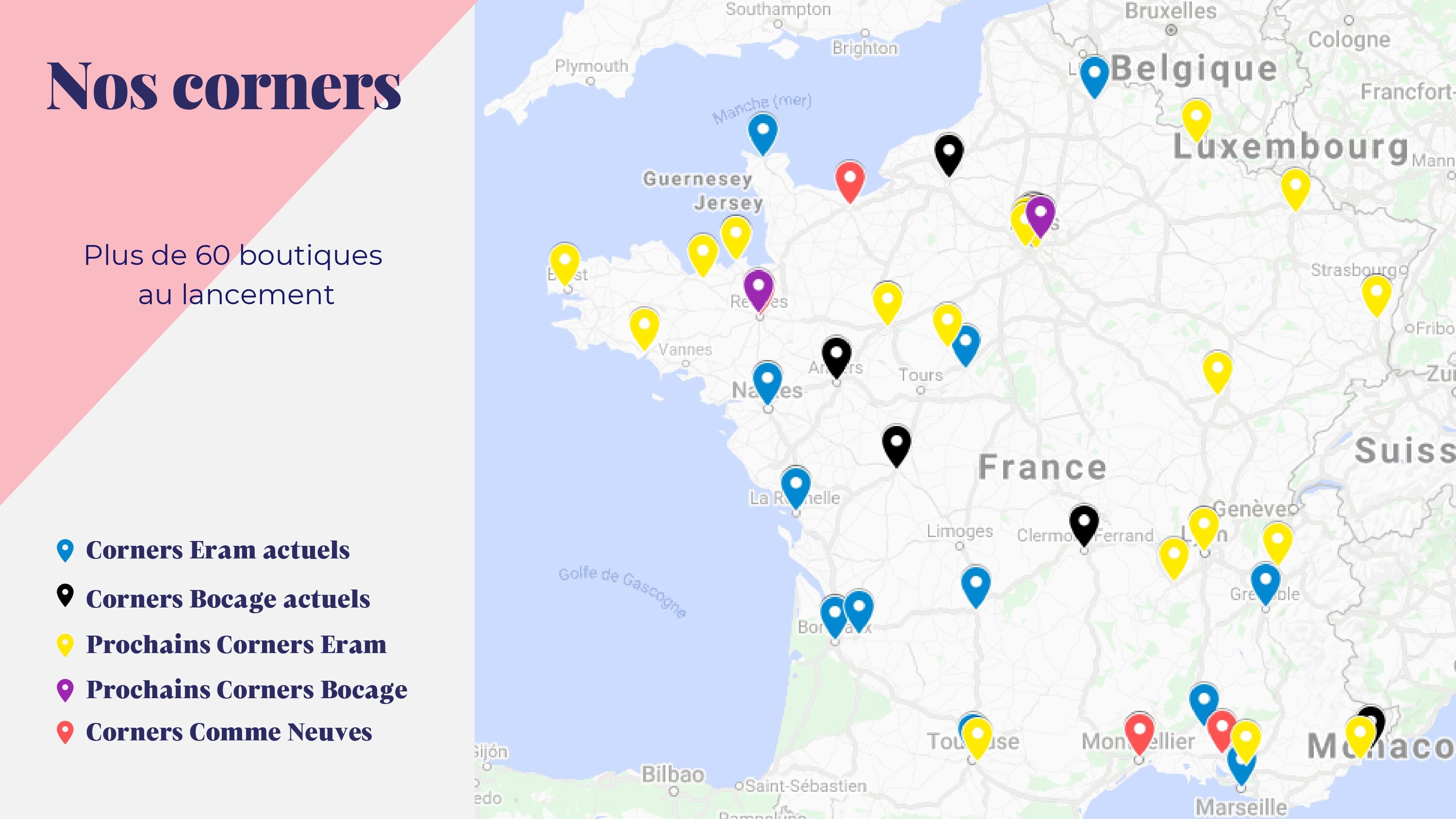Implantation des corners seconde main du groupe. - © Groupe Eram