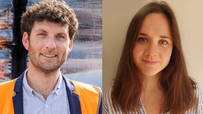 Quentin Bonnerot et Morgane Cottineau, Supply chain Danone France. - © D.R.