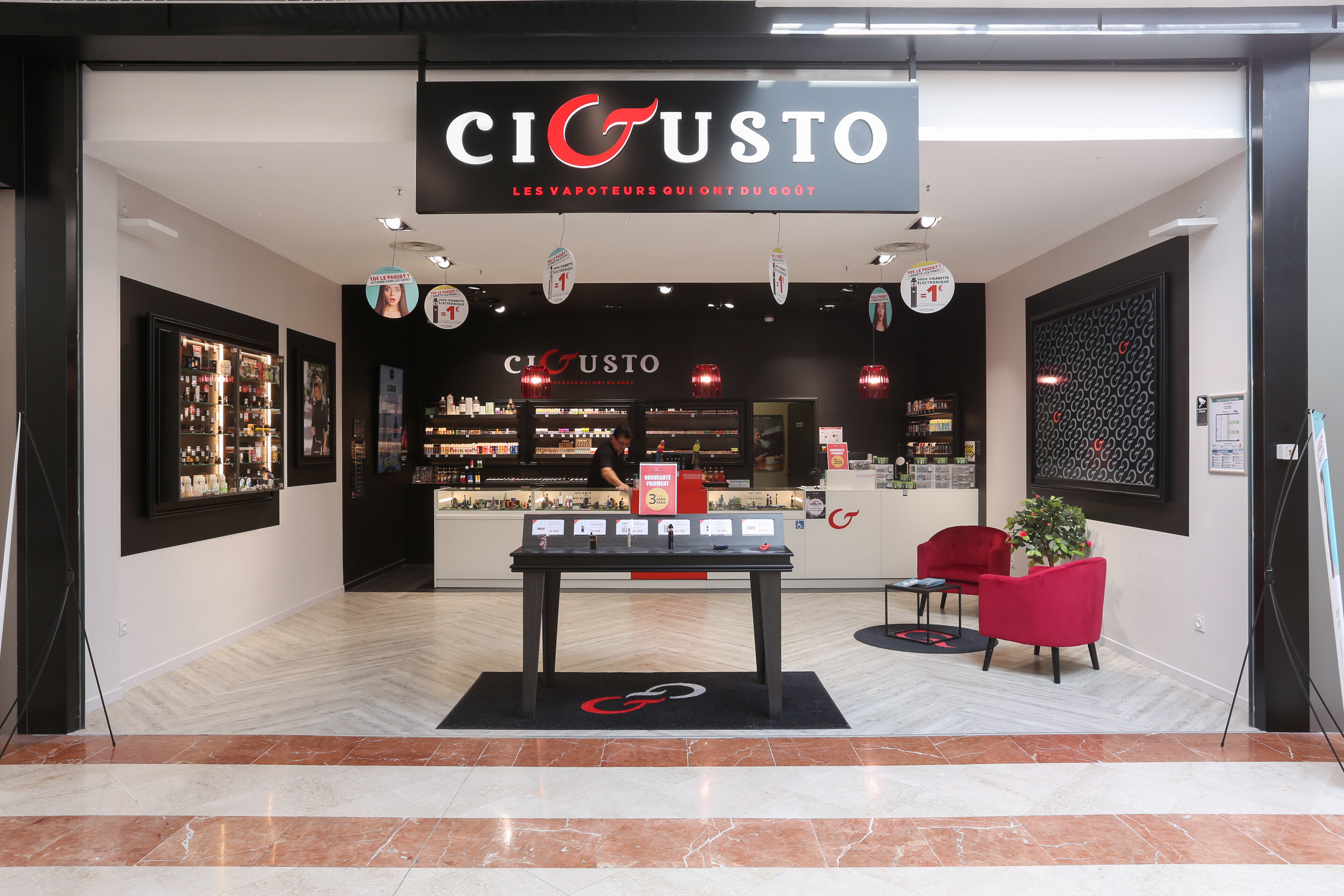 Carmila possède 30 % du capital de Cigusto, une chaîne de cigarettes électroniques. L’objectif est d’atteindre 250 magasins d’ici 2025. - © Garcia Johann