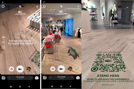 La réalité augmentée donne vie au crocodile. - ©&amp;#160;Républik Retail