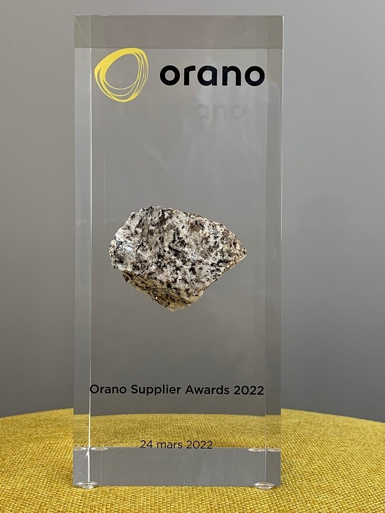 Le trophée des Orano Supplier Award 2022 - © D.R.