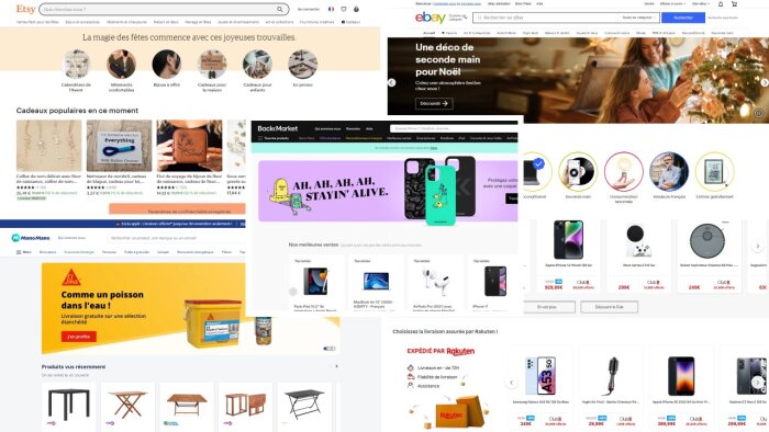 Back Market, eBay, Etsy, ManoMano et Rakuten veulent défendre les intérêts des marketplaces. - © D.R.