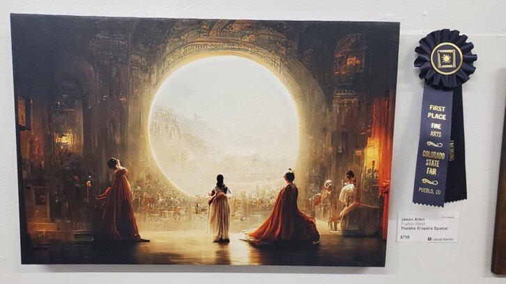 Scandale dans le monde de l’art. Ce tableau a été réalisé avec Midjourney et a remporté un premier prix. - © Washington Post