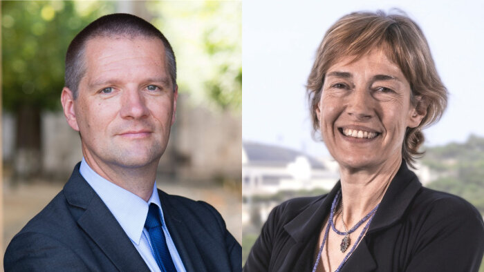 De gauche à droite : Guillaume Poupard et Anne Bouverot, co-présidents du CIAN. - © D.R.