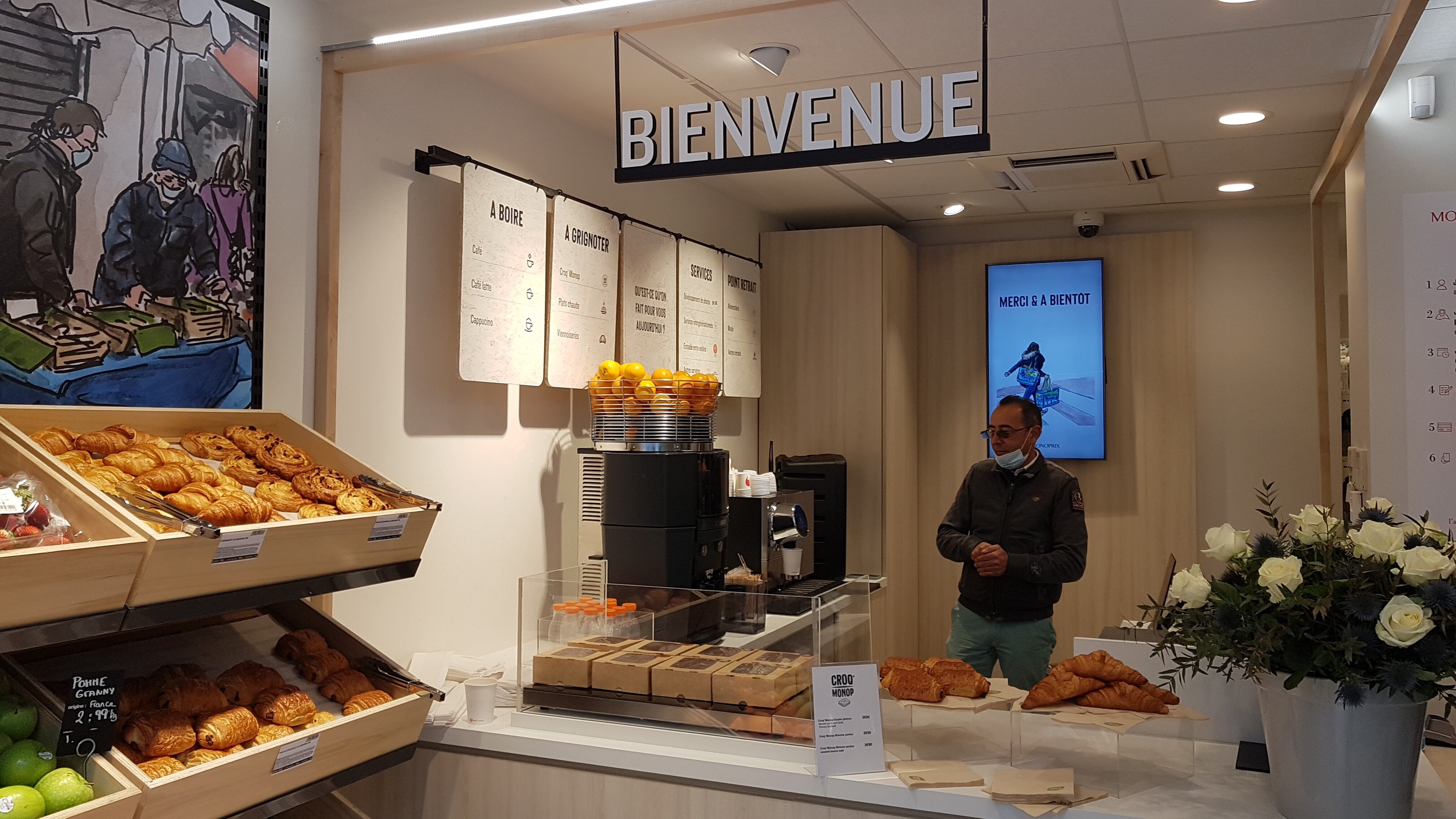 Cliquez &amp; Retirez sert de point de retrait avec une offre de dépannage et un café, pour plus de convivialité. - © CC / Républik Retail