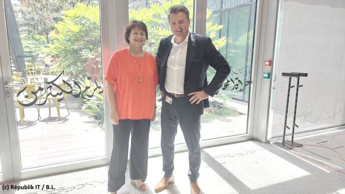 Marie-Christine Ducholet, directrice, et Bruno Delas, chief operating officer du Réseau SG France. - © Républik IT / B.L.