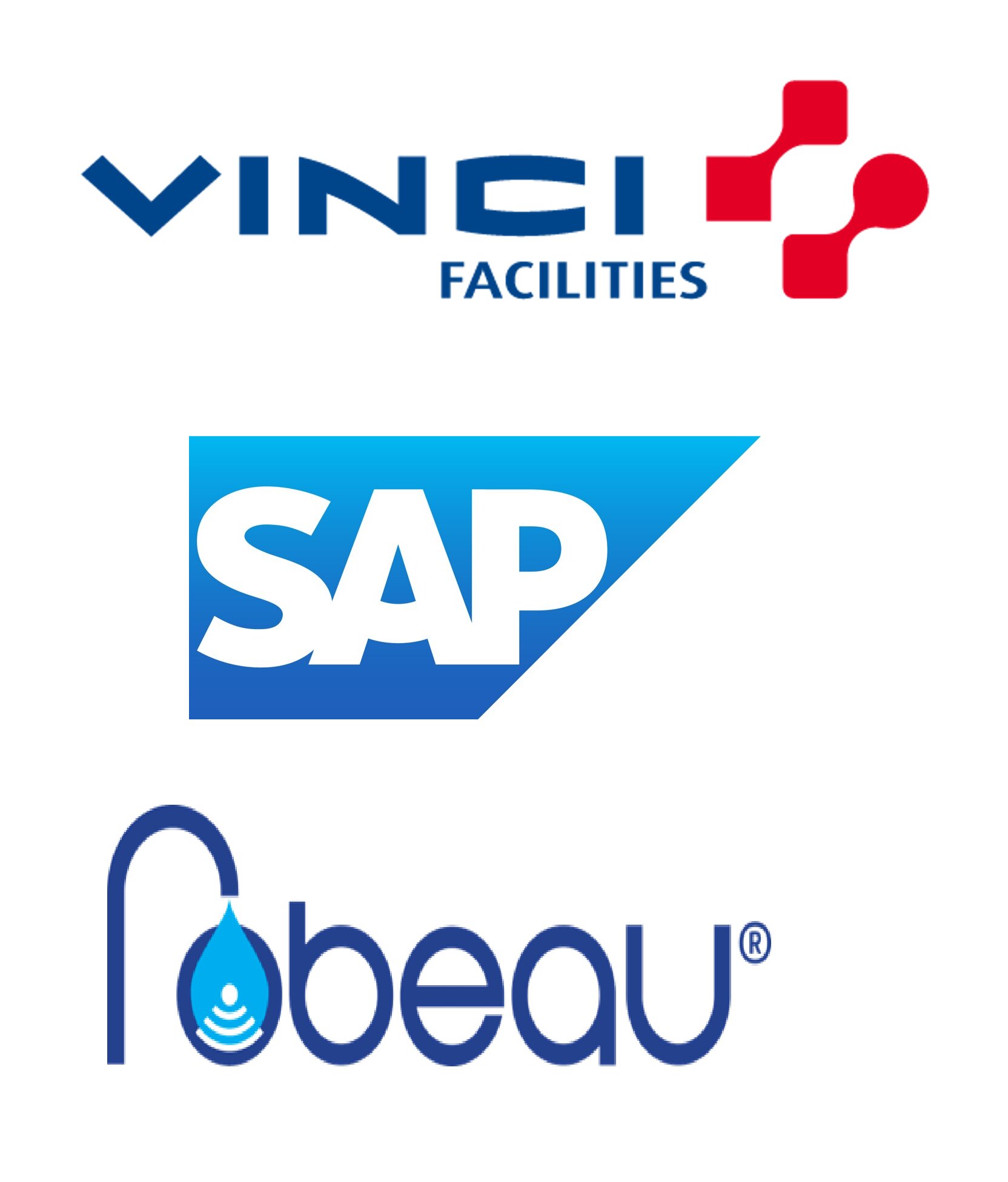 Logos de Vinci Facilities &amp; SAP &amp; Robeau - © Vinci Facilities/SAP/Robeau
