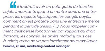 Témoignage d’une jeune cadre sur ses besoins d’information - © Apec