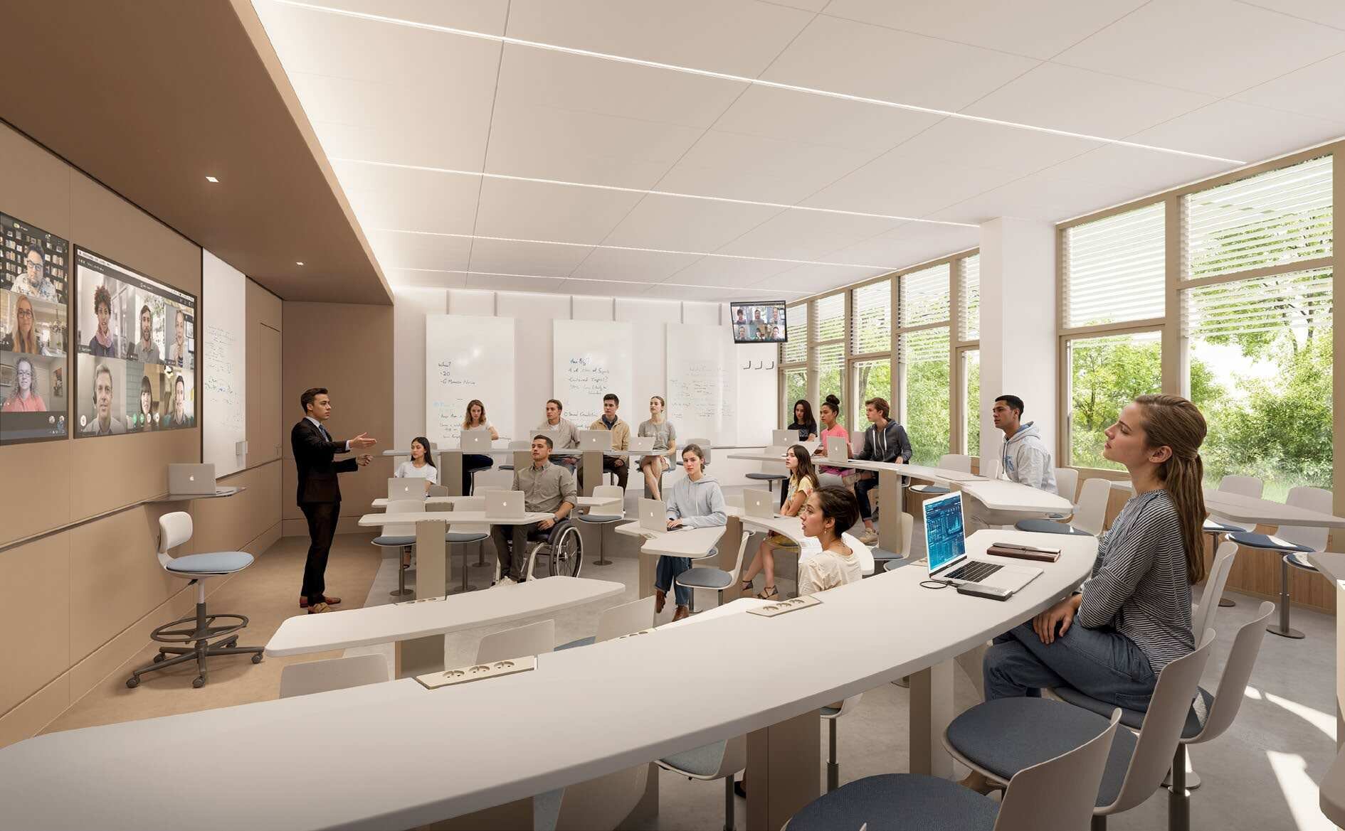 Campus HEC Paris salle de classe  - © KAUPUNKI