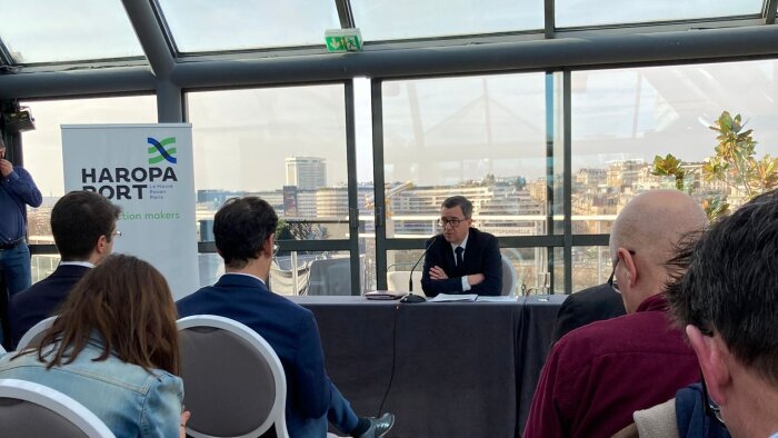 Stéphane Raison, directeur général d’Haropa Port, est revenu sur l’année 2023 de l’établissement - © D.R.