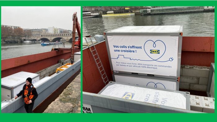 A termes, Ikea veut décharger 455 produits par jour au port de Bercy. - © D.R.