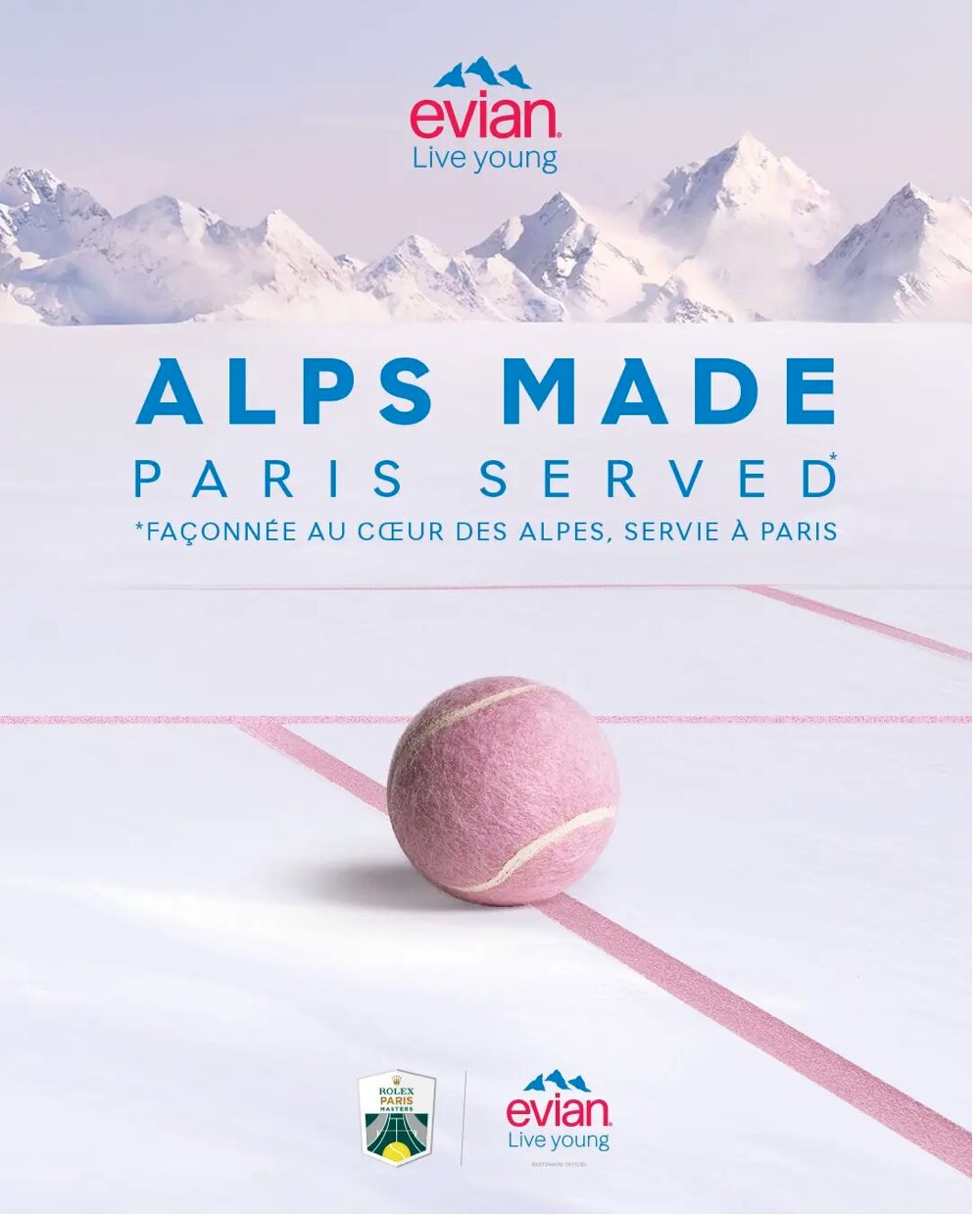 Evian devient partenaire officiel du tournoi dans le cadre d’un contrat pluriannuel - © D.R.