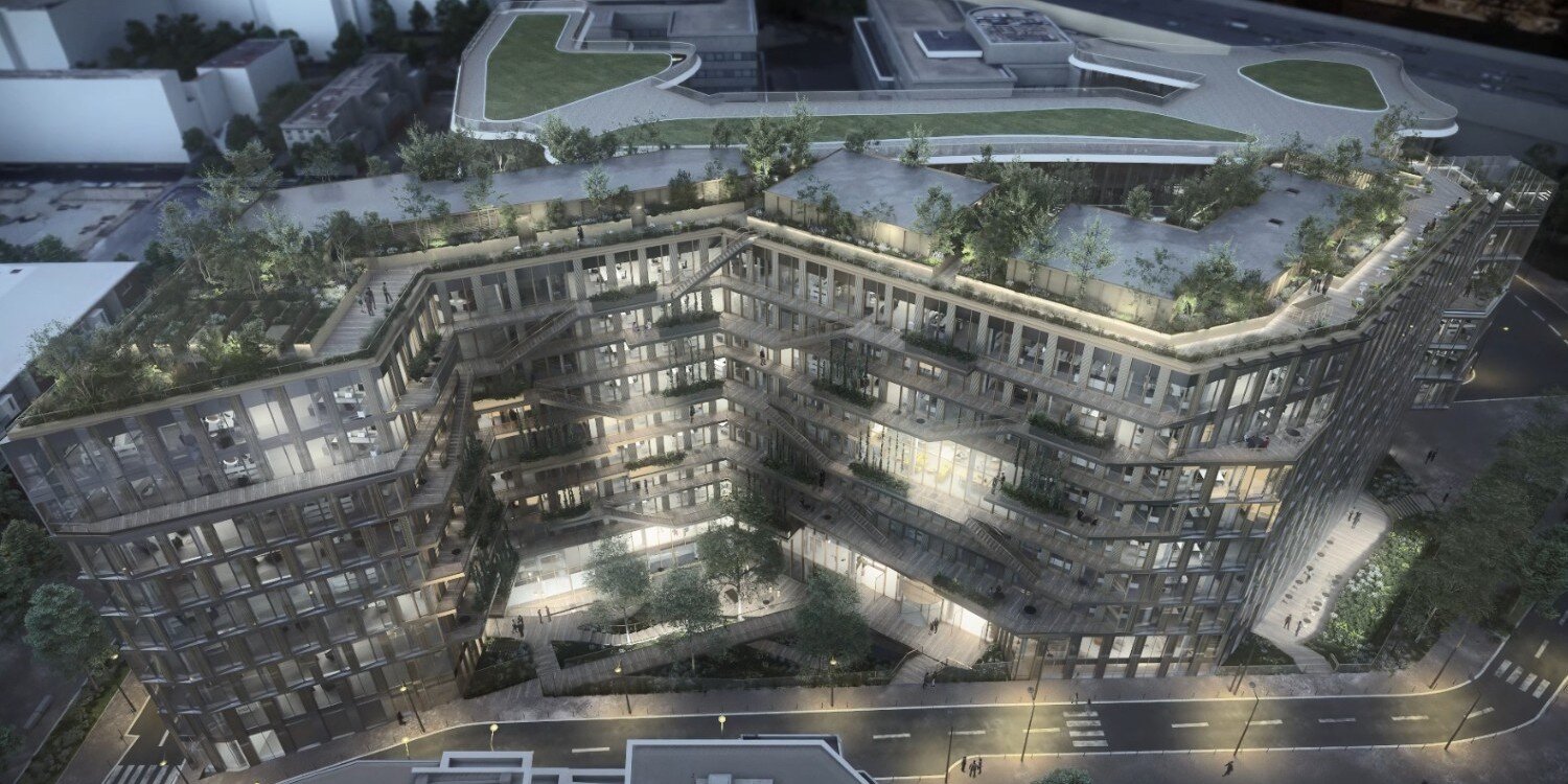 Le futur siège de Nexity a été conçu en cohérence architecturale avec le tissu urbain alentour. - © D.R.