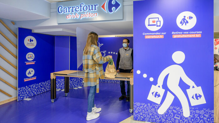 Carrefour annonce avoir pris des parts de marché e-commerce alimentaire en 2021 sur tous les canaux. - © Carrefour